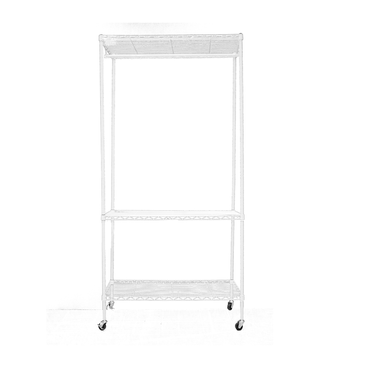 DECOS โครงตู้เสื้อผ้าเหล็ก 90 ซม. รุ่น Summer สีขาว