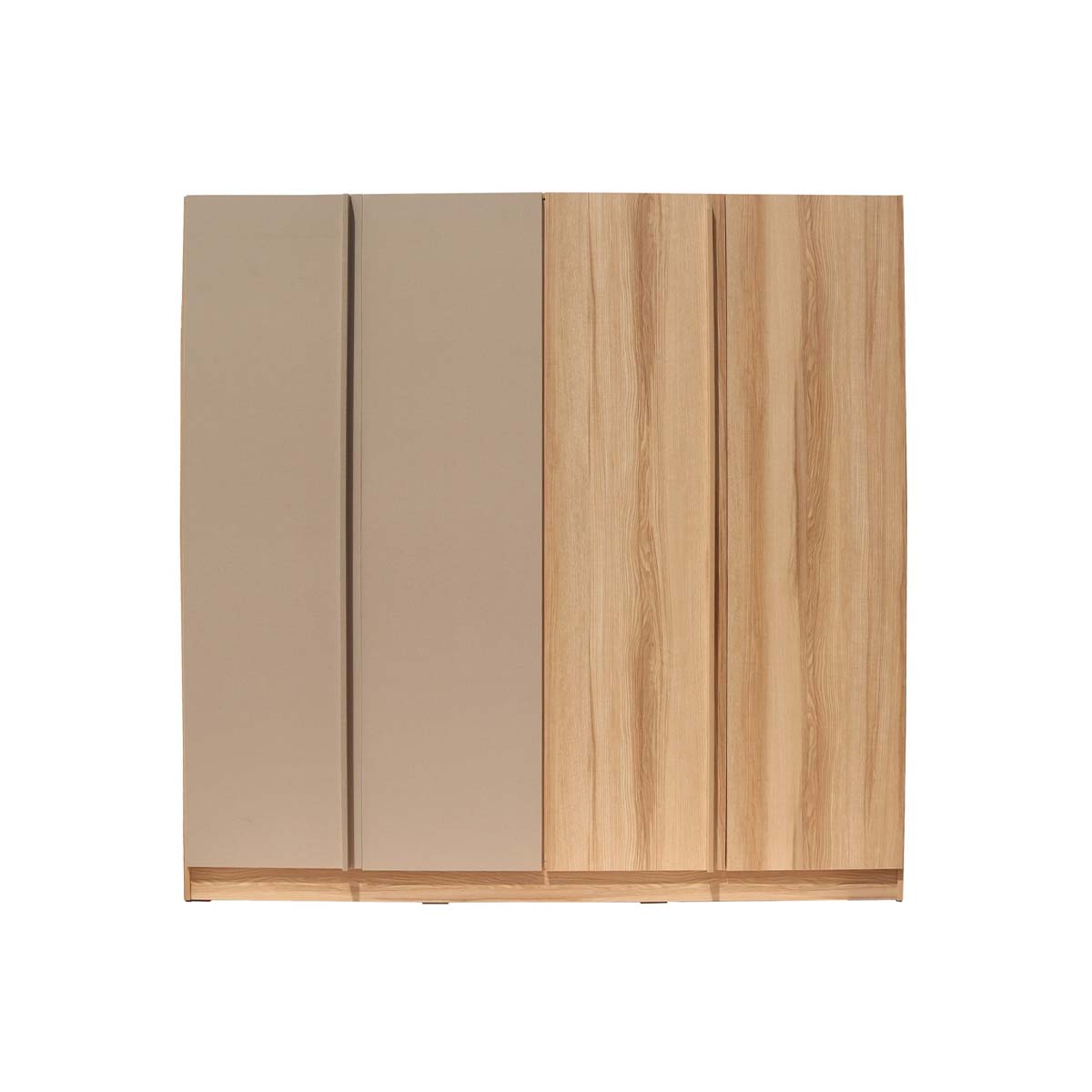 DECOS ตู้เสื้อผ้า 4 บาน 2 เมตร รุ่น W-24 Freya ลายไม้/ครีมผ้า