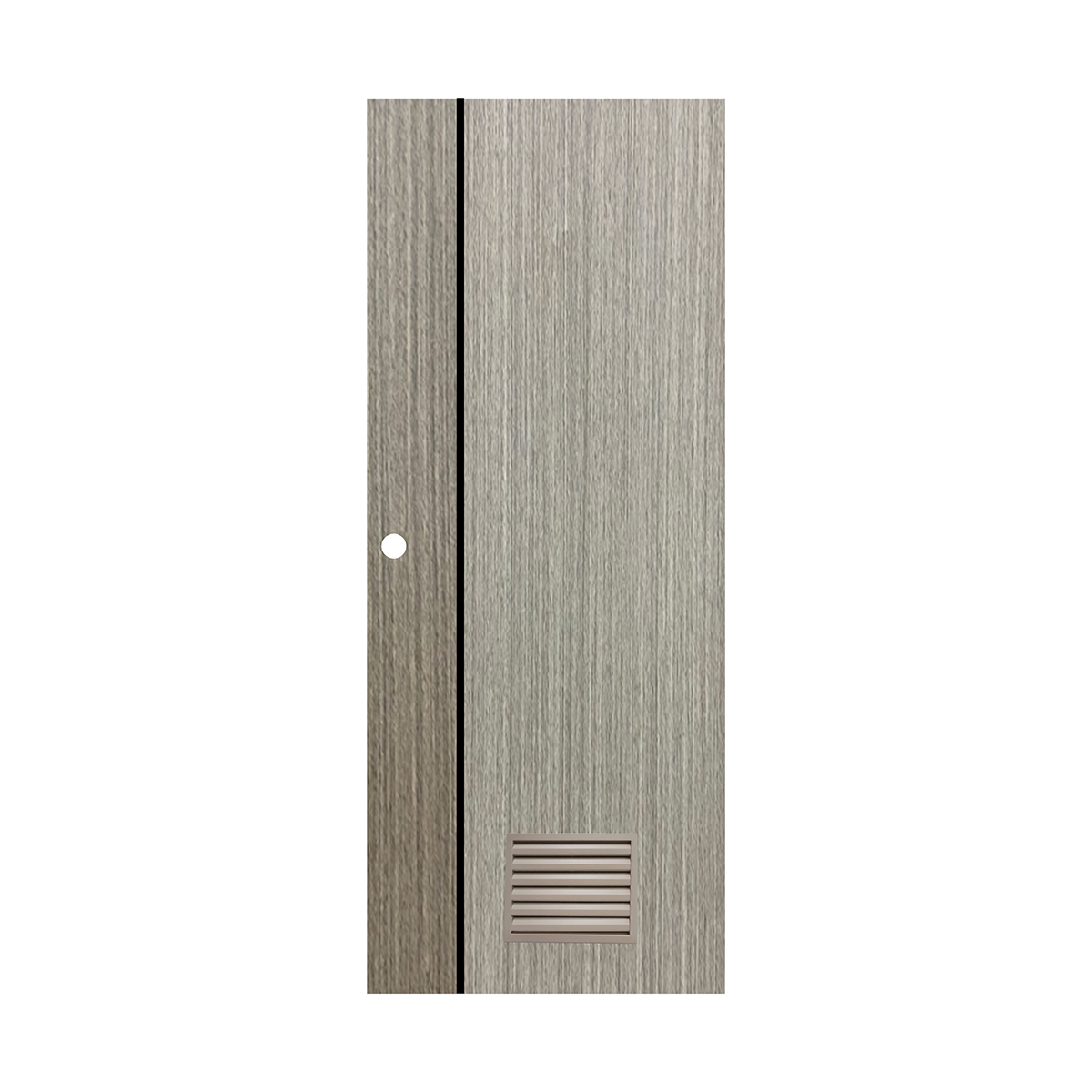 POLY TIMBER BATHROOM UPVC DOOR 70x200 ซม. รุ่น BN-G1A-B-1A สีสโตนเกรย์ แอช(เจาะลูกบิด)
