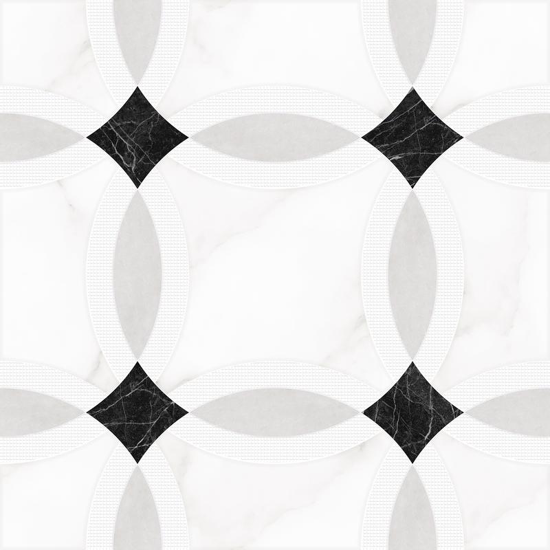 ไชโย กระเบื้องพื้น เซรามิค 16x16 A ลาย ไชยวายุ สีดำ (กล่อง 6)