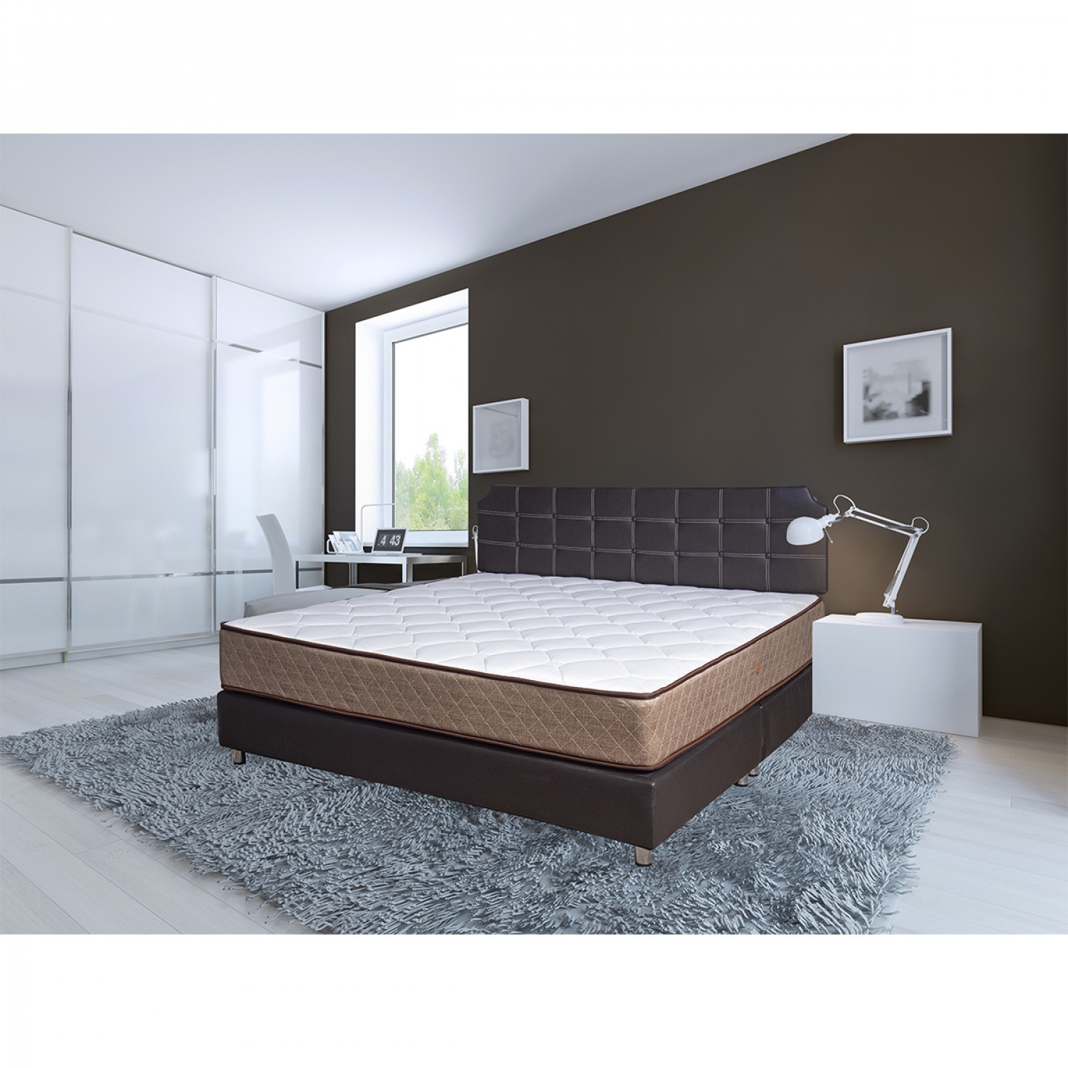 TRUFFLE เซ็ทที่นอนพร้อมเตียง รุ่น Smile 6 ฟุต รับประกัน 5 ปี