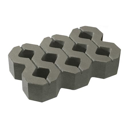 บล็อกสนามหญ้า หน้าเรียบ DURAONE 25X40X8 ซม. สีเทา