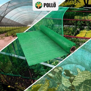 POLLO สแลน HDPE รุ่นSH-3210-55 ขนาด2x50ม. 50%(สามเข็ม) สีเขียว