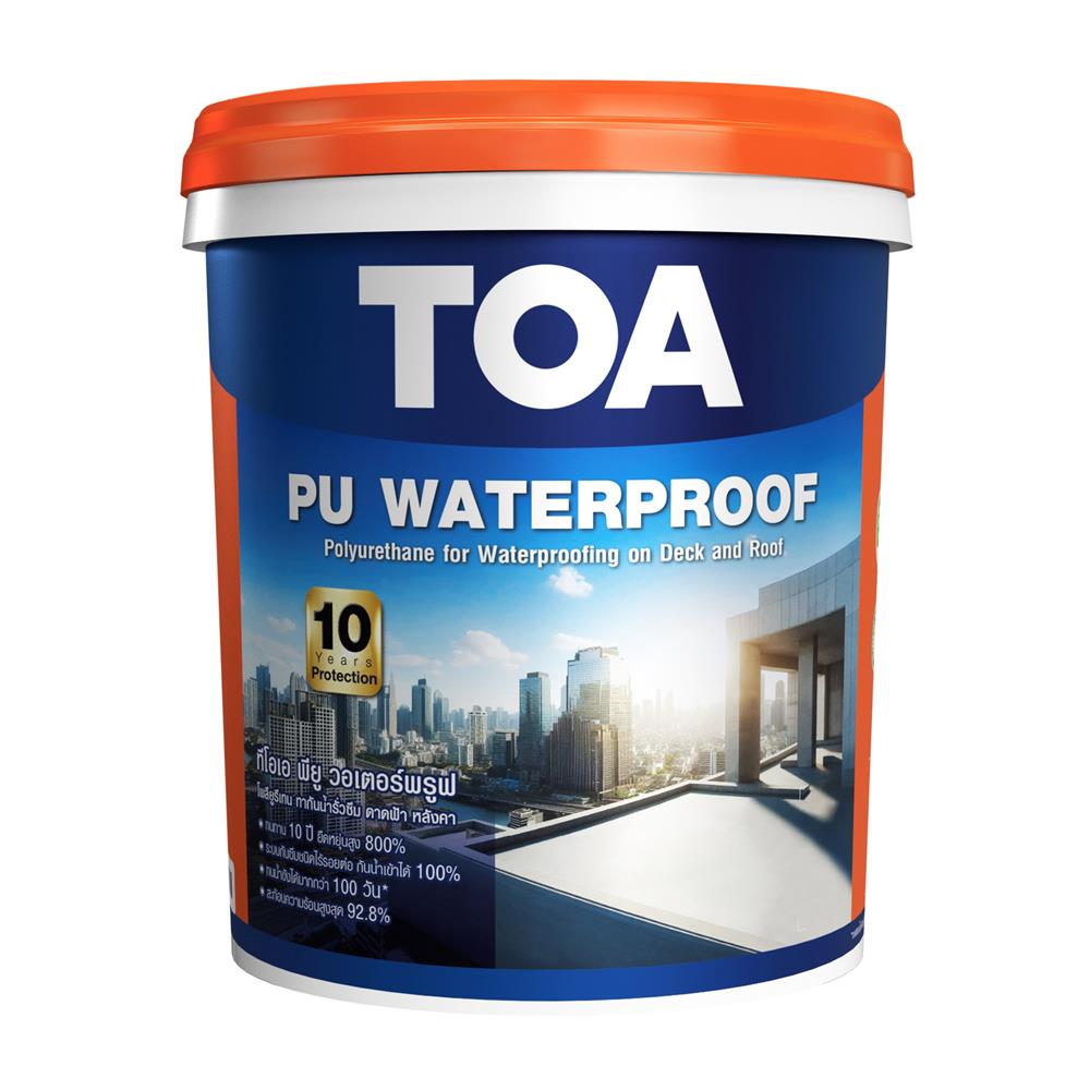 โพลียูริเทน ทากันน้ำรั่วซึม TOA PU WATERPROOF 20 กก. สีเทา