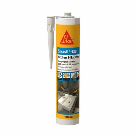 ซิลิโคนไร้กรดกันเชื้อรา SIKA 129 สีใส 300 มล.