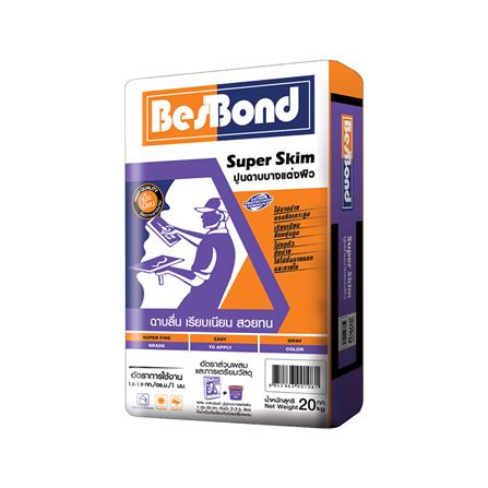 ซีเมนต์ฉาบ BESBOND SUPER SKIM 20 กิโลกรัม เทา