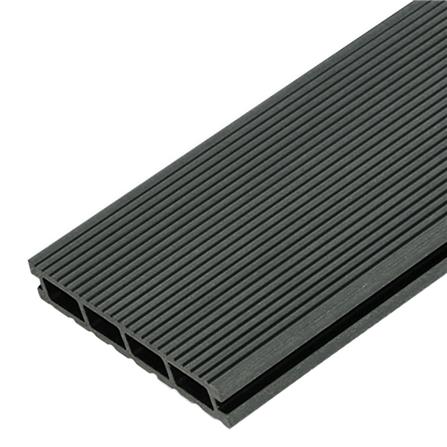 ไม้พื้นภายนอก WPC แบบกลวง WATSADUNIYOM 13.5X240X2.5 ซม. สีเทาดำ