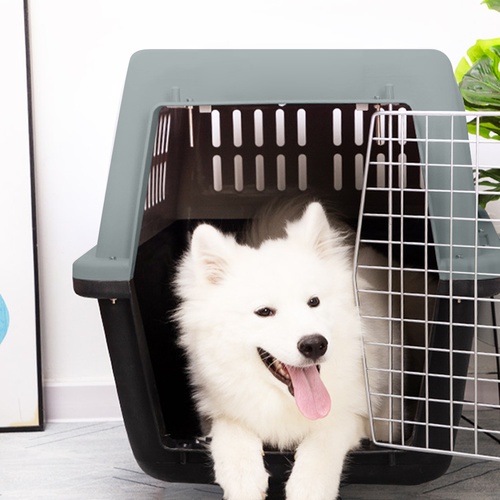 DUDUPETS กรงใส่สัตว์เลี้ยงพลาสติก ไซส์M ขนาด37x58x37ซม. รุ่น PTC006M สีดำ