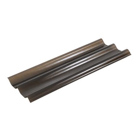 แผ่นโปร่งแสง ลอนคู่ ผิวส้ม SUNSHIELD 1.5 มม. 0.51X1.2 ม. สีชา