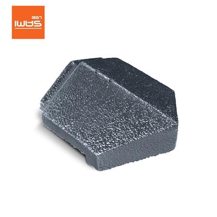 ครอบปิดปลายสันตะเข้ อดามัส แบบเรียบ ตราเพชร สีเทาแอตแลนติก