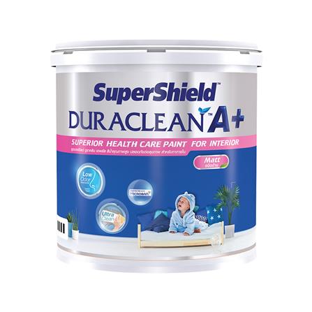 สีน้ำทาภายใน TOA SUPERSHIELD DURACLEAN A+ BASE A ด้าน 2.5 แกลลอน