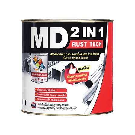 สีน้ำมัน TOA MD 2IN1 RUST TECH #MG999 GLOSS BLACK 1/4 แกลลอน