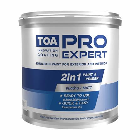 สีน้ำทาภายนอก ชนิดด้าน TOA PRO EXPERT BASE D สีขาว 1 แกลลอน