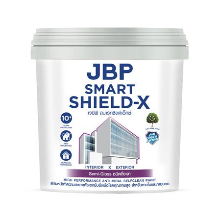สีน้ำทาภายนอก ชนิดกึ่งเงา JBP SMART SHIELD-X BASE D 1 แกลลอน