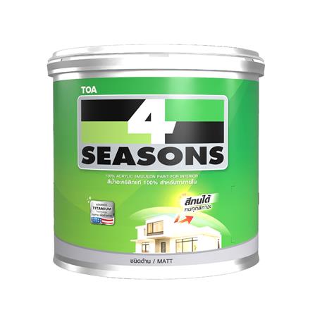 สีน้ำทาภายใน ชนิดด้าน TOA 4 SEASONS A5001 สีเทา 5 แกลลอน
