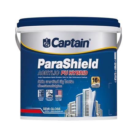 สีน้ำทาภายนอก ชนิดกึ่งเงา CAPTAIN PARASHIELD PU HYBRID BASE D 1 แกลลอน