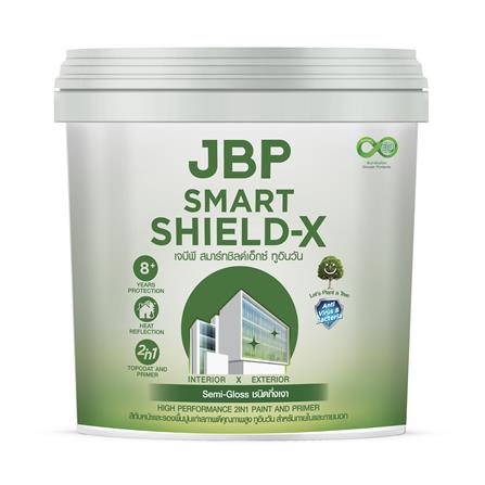 สีน้ำทาภายนอก ชนิดกึ่งเงา JBP SMART SHIELD-X 2IN1 BASE A สีขาว 1 แกลลอน