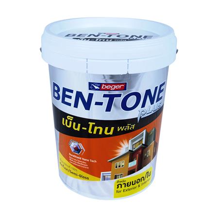 สีน้ำทาภายนอก ชนิดด้าน BEGER BENTONE E300 สีขาว 5 แกลลอน