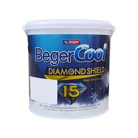 สีน้ำทาภายนอก ชนิดกึ่งเงา BEGER COOL DIAMONDSHIELD 15 BASE C 1 แกลลอน