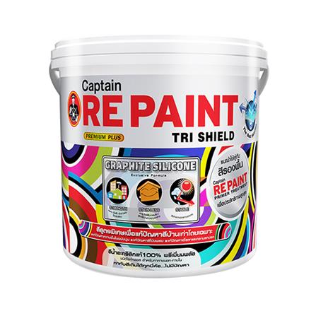 สีน้ำทาภายนอก CAPTAIN REPAINT BASE D เงา 1 แกลลอน