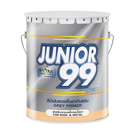สีน้ำมันรองพื้นเทากันสนิม NIPPON PAINT JUNIOR 99 สีเทา 5 แกลลอน