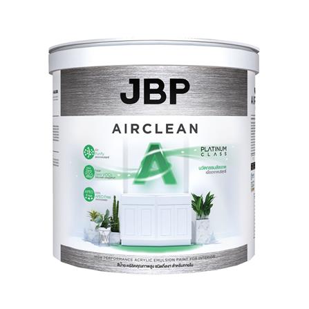 สีน้ำทาภายใน ชนิดกึ่งเงา JBP AIRCLEAN A+ BASE D สีขาว 2.5 แกลลอน