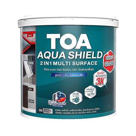 สีเคลือบเงา TOA AQUA SHIELD 2 IN 1 BASE D เงา 3.5 ลิตร