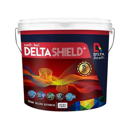 สีน้ำทาภายนอก DELTA DELTASHIELD PLUS BASE C กึ่งเงา 2.5 แกลลอน