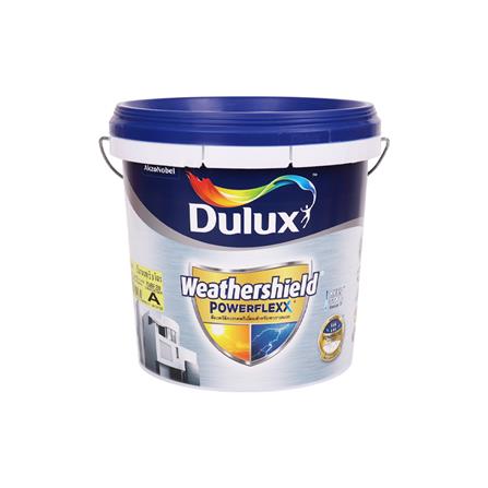 สีน้ำทาภายนอก DULUX WEATHERSHIELD POWERFLEXX BASE A สีขาว เนียน 9 ลิตร
