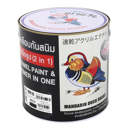 สีเคลือบกันสนิม TOA เป็ดหงส์ 2 IN 1 สีดำ M818 1 แกลลอน