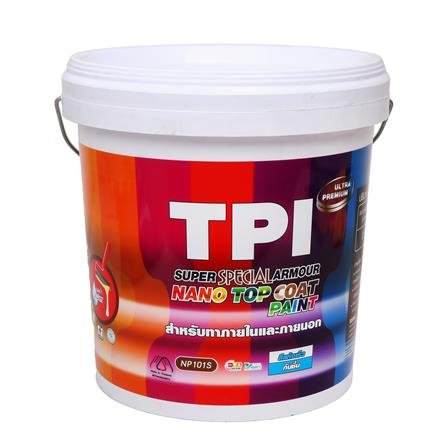 สีน้ำทาภายนอกและภายใน ชนิดกึ่งเงา TPI NANO SUPER SPECIAL ARMOUR BASE B สีขาว 2.5 แกลลอน