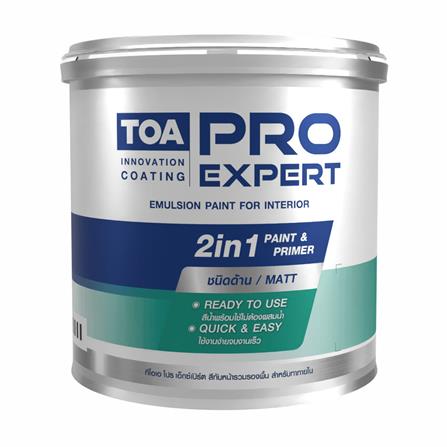 สีน้ำทาภายใน ชนิดด้าน TOA PRO EXPERT 2 IN 1 BASE C 1 แกลลอน