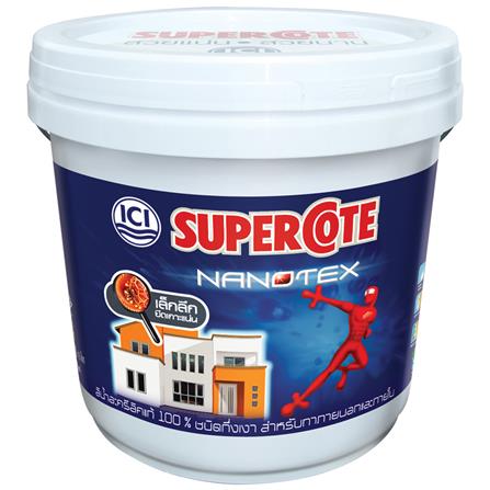 สีน้ำทาภายนอก ชนิดกึ่งเงา DULUX SUPERCOTE NANOTEX BASE C 9 ลิตร