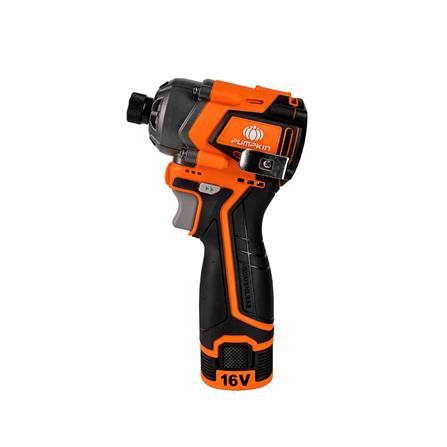 ไขควงกระแทกไร้สาย (พร้อมแบตเตอรี่) PUMPKIN 50478 16 โวลต์