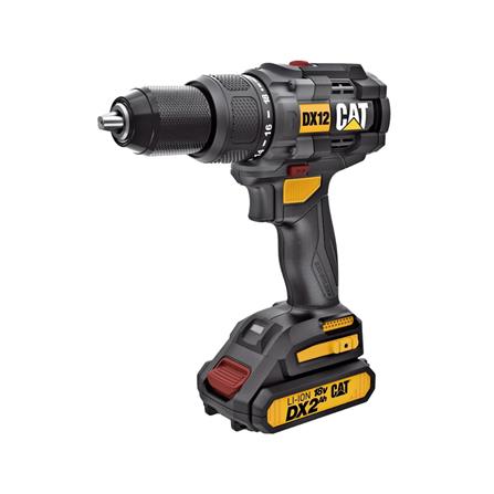 สว่านกระแทกไร้สาย (พร้อมแบตเตอรี่) CAT DX12 18 โวลต์