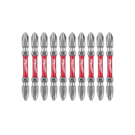 ดอกไขควง MILWAUKEE DOUBLE ENDED PH2-65 มม. (แพ็ก 10 ชิ้น)