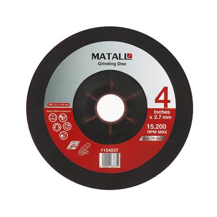 ใบเจียรเหล็ก MATALL RED 4 นิ้วX2.7 มม.