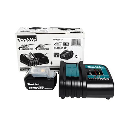 ชุดแบตเตอรี่ MAKITA BL1830B + แท่นชาร์จ DC18SD