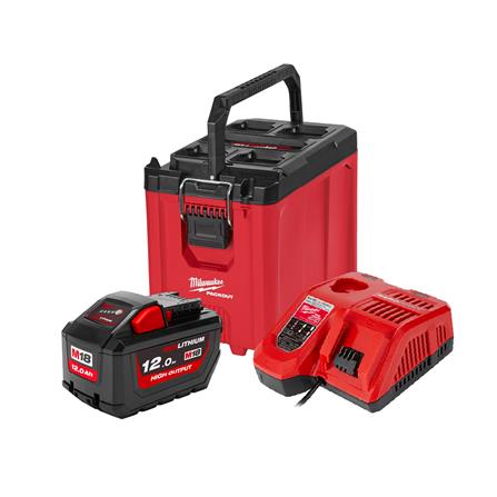 ชุดแบตเตอรี่ MILWAUKEE M18 HB12 STARTER KIT 18 โวลต์ 12.0 แอมป์
