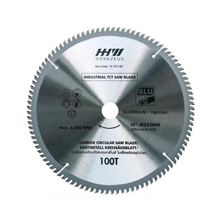 ใบเลื่อยอะลูมิเนียม HHW 10 นิ้ว 100 ฟัน