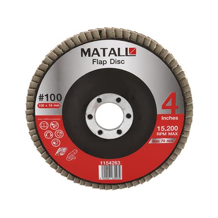 ผ้าทรายซ้อนหลังแข็ง เบอร์ 100 MATALL 4 นิ้ว แพ็ก 2 ชิ้น