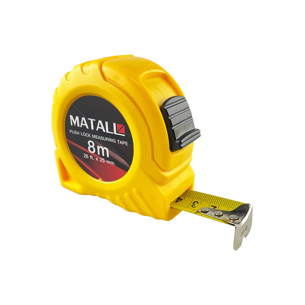 ตลับเมตรพลาสติก พร้อมตัวล็อก MATALL 8 ม.