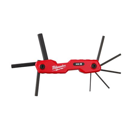 ชุดประแจหกเหลี่ยม แบบพับเก็บ MILWAUKEE 8 ชิ้น