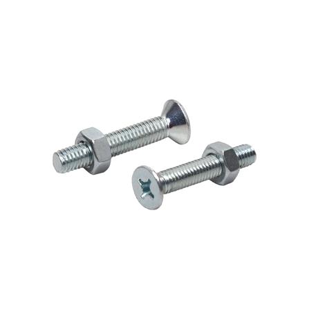 สกรูเกลียวมิลพร้อมนอต JF DEXZON 6X35 มม. แพ็ก 25 ชิ้น