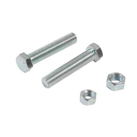 สกรูหัวหกเหลี่ยมพร้อมน็อต DEXZON 10X50 มม. 2 ชิ้น/แพ็ก