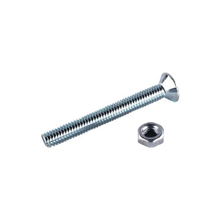 สกรูเกลียวมิลพร้อมนอต JF DEXZON 4X35 มม. แพ็ก 25 ชิ้น