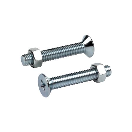 สกรูเกลียวมิลพร้อมนอต JF DEXZON 8X50 มม. แพ็ก 15 ชิ้น