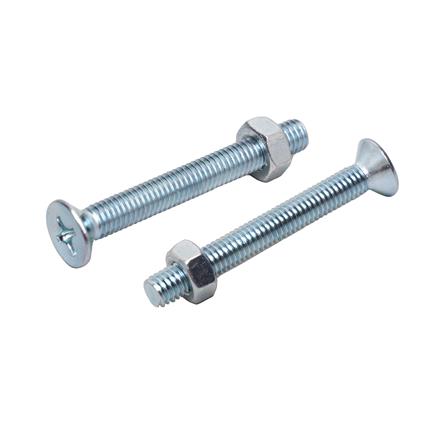 สกรูเกลียวมิลพร้อมนอต JF DEXZON 6X50 มม. แพ็ก 25 ชิ้น