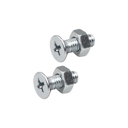 สกรูเกลียวมิลพร้อมนอต JF DEXZON 4X12 มม. แพ็ก 25 ชิ้น