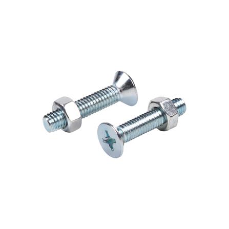 สกรูเกลียวมิลพร้อมนอต JF DEXZON 6X30 มม. แพ็ก 25 ชิ้น